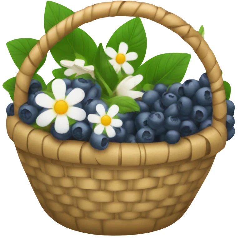 A little basket filled with berries or flowers. emoji
