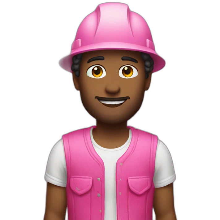 Roadie in pink vest emoji