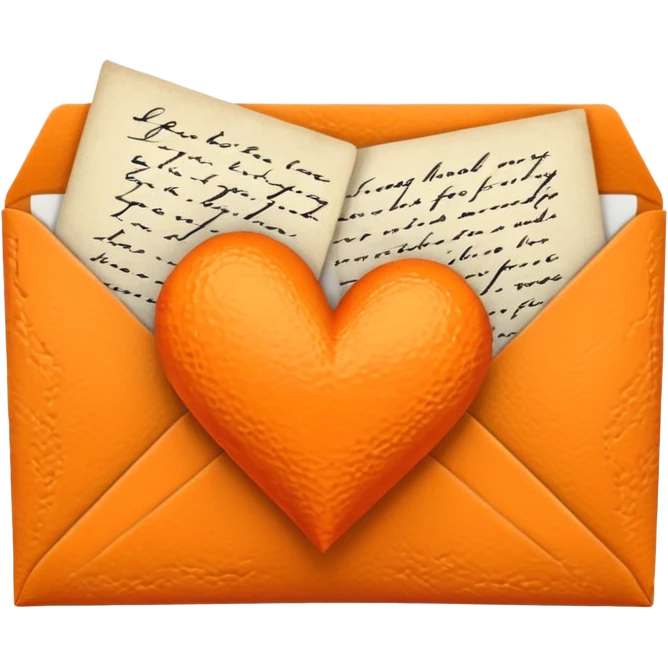 Change I don't want 2 hearts only 1 orange heart love letter emoji