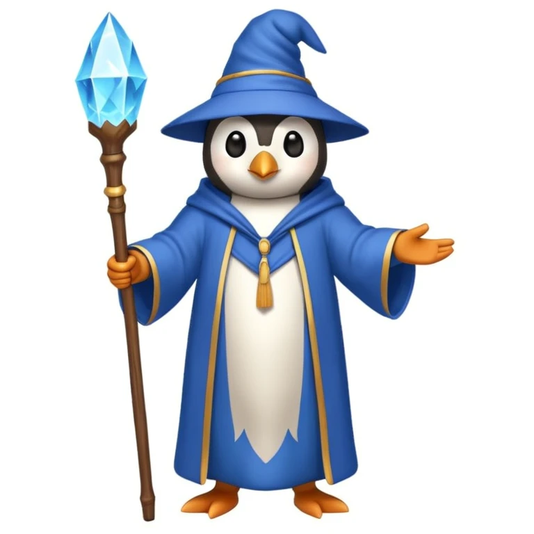 Penguin Wizard emoji