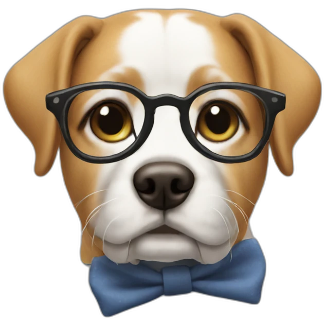 Dog with glasses emoji