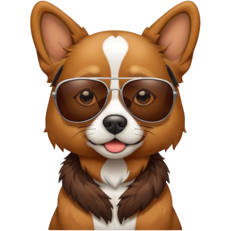 Dog with sunglasses emoji