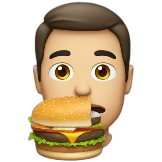 Mono comiendo hamburguesa  emoji