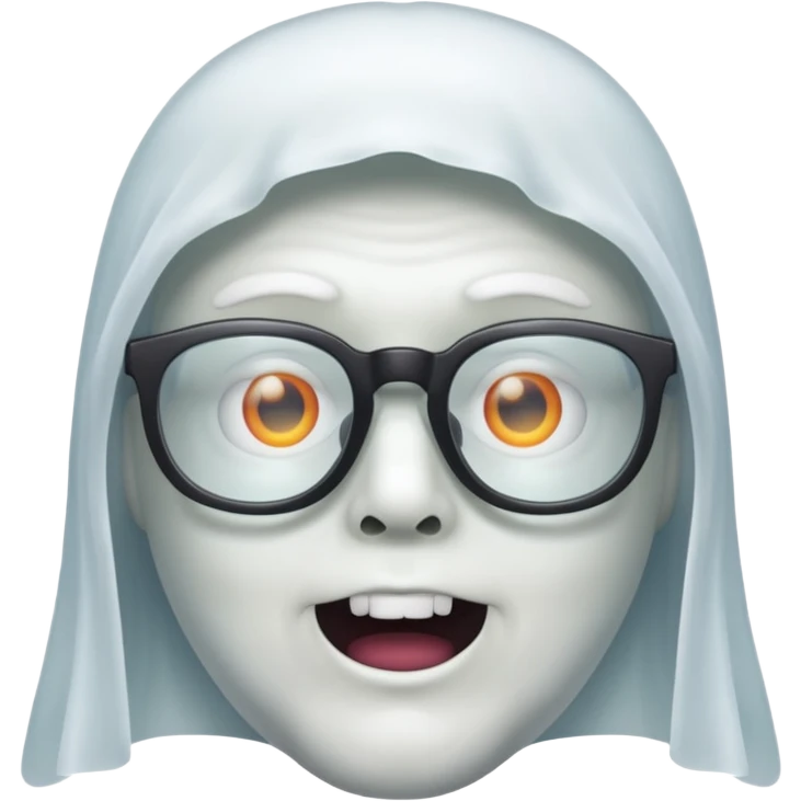 ghost with glasses emoji
