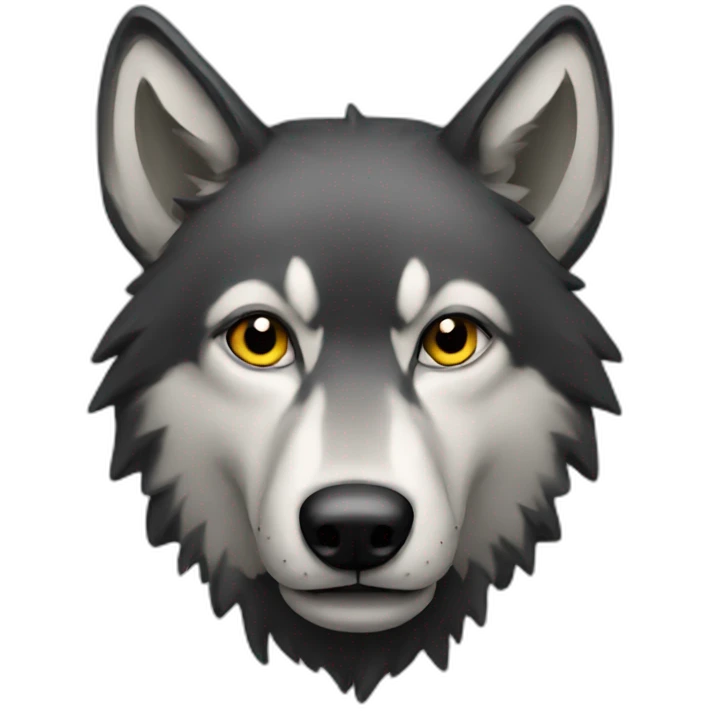 Loup noir emoji