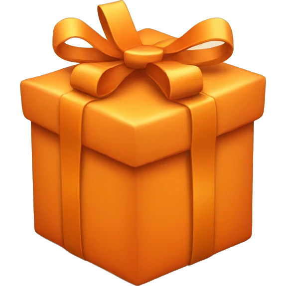 Orange present emoji