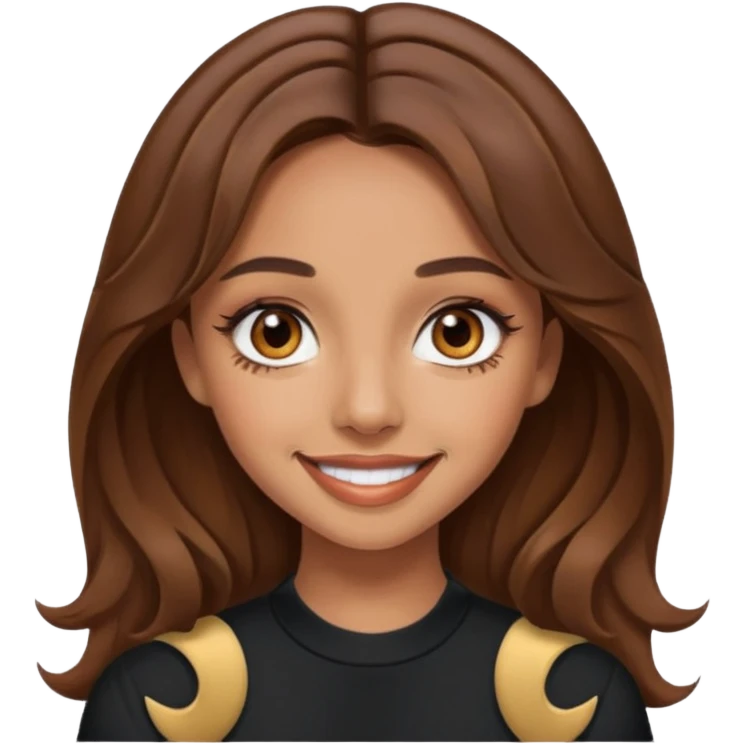 Jade Thirlwall brown eyes, brown hair emoji