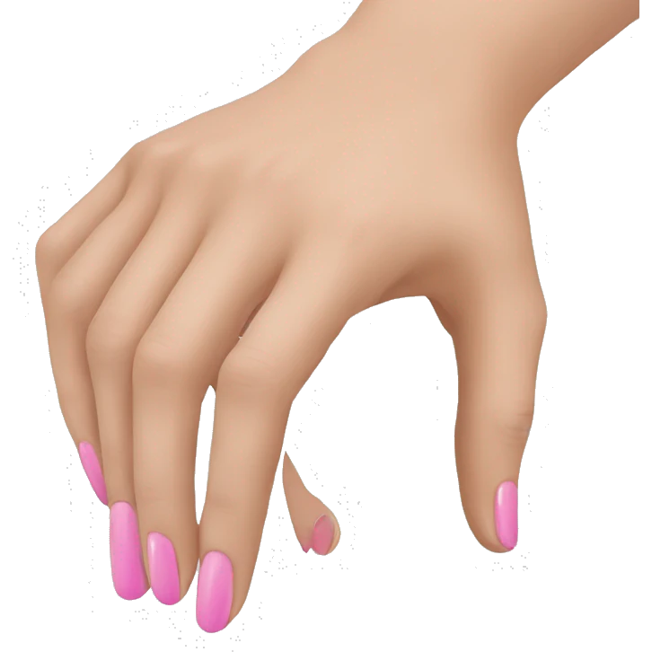 A Man’s Finger with pink nails  emoji
