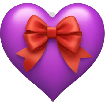 Heart with a bow emoji