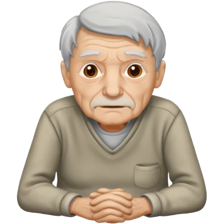sitting weak old man  emoji