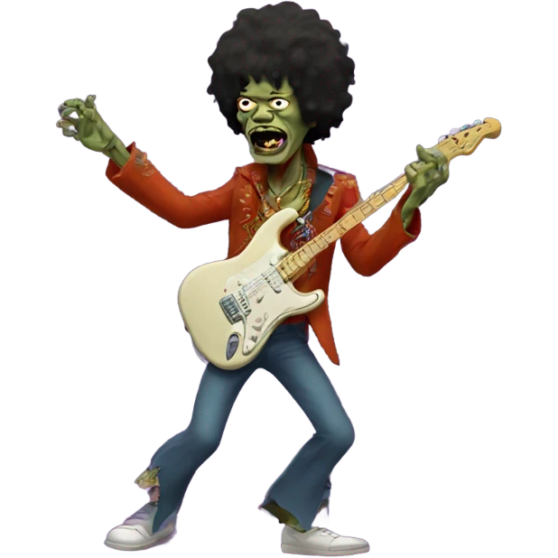 jimi hendrix zombie dancing emoji