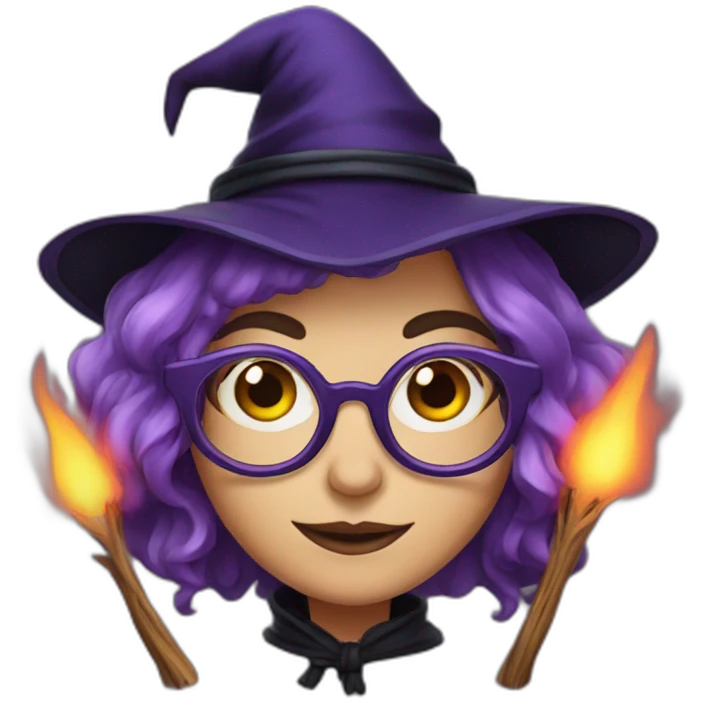 Witch with glasses emoji