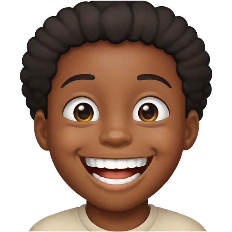 happy black kid emoji