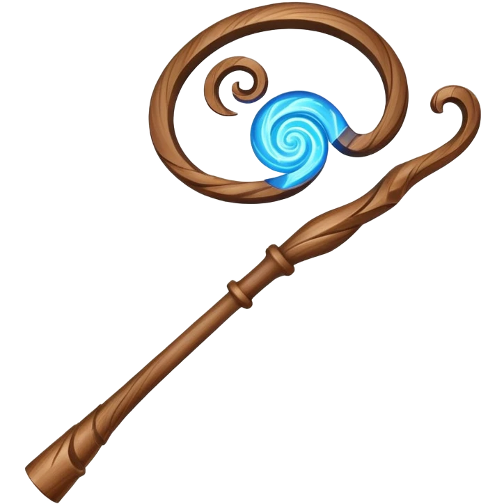 Wand with magic swirling around emoji