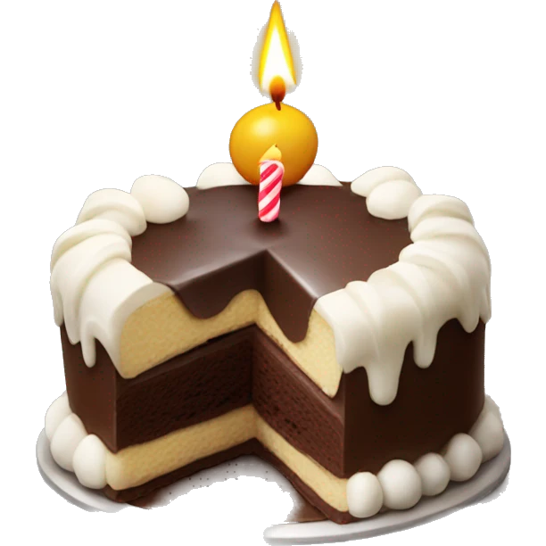 Birthay candle on chocopie emoji