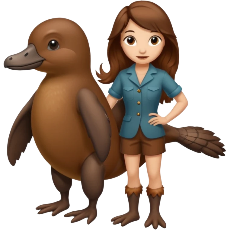 woman with platypus emoji