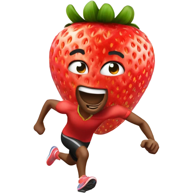 fit strawberry sprinting fast emoji