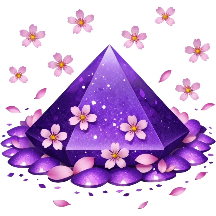 glitter purple and sakura emoji