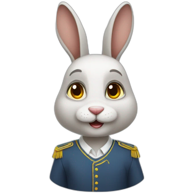 Ukrainian rabbit student emoji