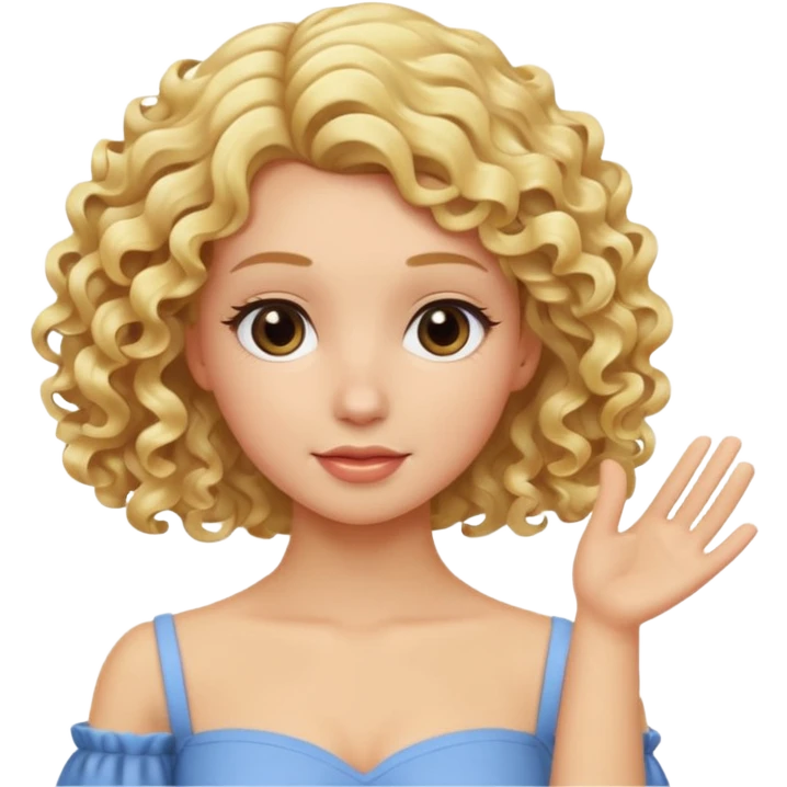 back view of a hand caressing blonde curls emoji