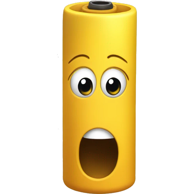 a yellow cylinder shaped whistle with long hair and eyes with eyelashes blowing steam from her mouth emoji