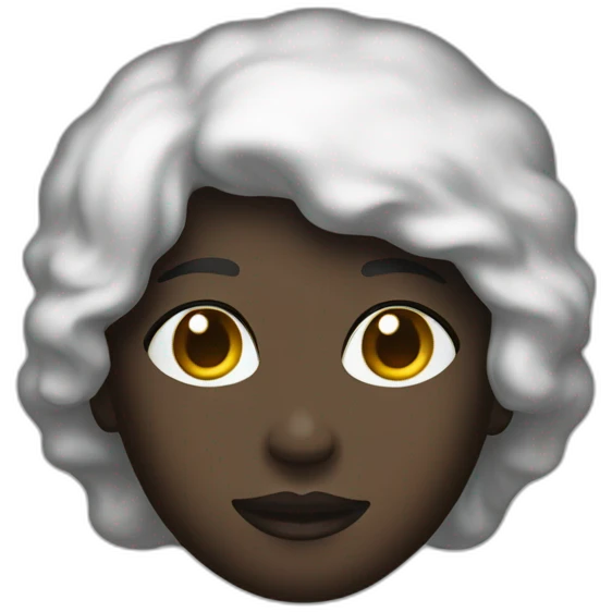 Ebony with white foam emoji