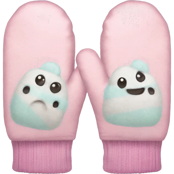 Pastel mittens pair  emoji