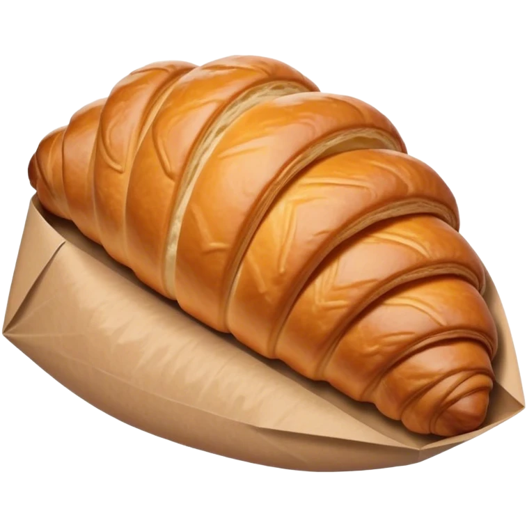 croissant wrapped in brown paper emoji