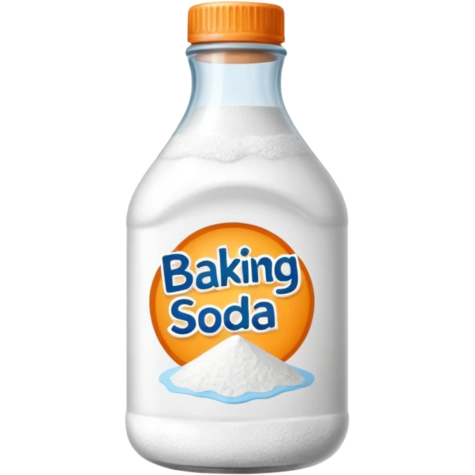 baking soda, bottle. emoji