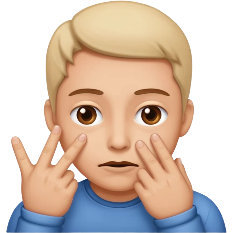 Non il doit tirer ses joue vert l’extérieur avec ses doits emoji