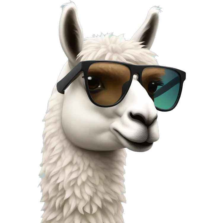 Beautiful lama with sunglasses  emoji
