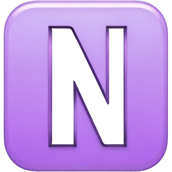 Netflix aesthetic "N" logo in pastel purple with illuminated outline emoji