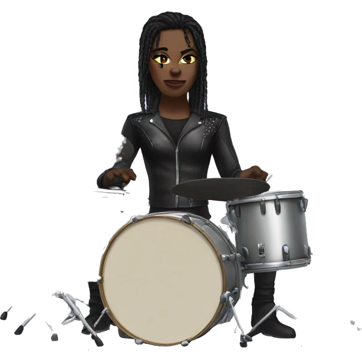 cat woman drummer emoji