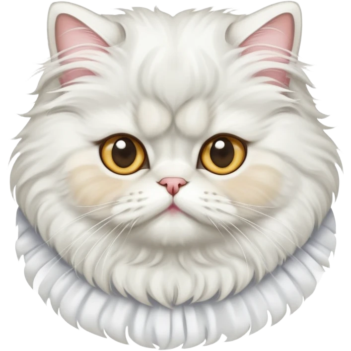 A Persian Cat Neck Wearing a Bibs emoji