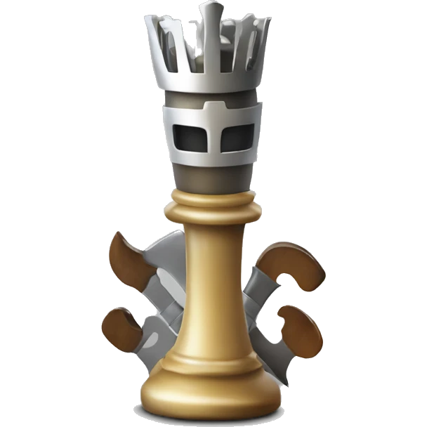 knight chess piece holding a fork emoji