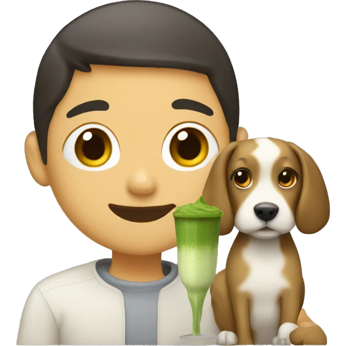 Matcha late with a dog emoji