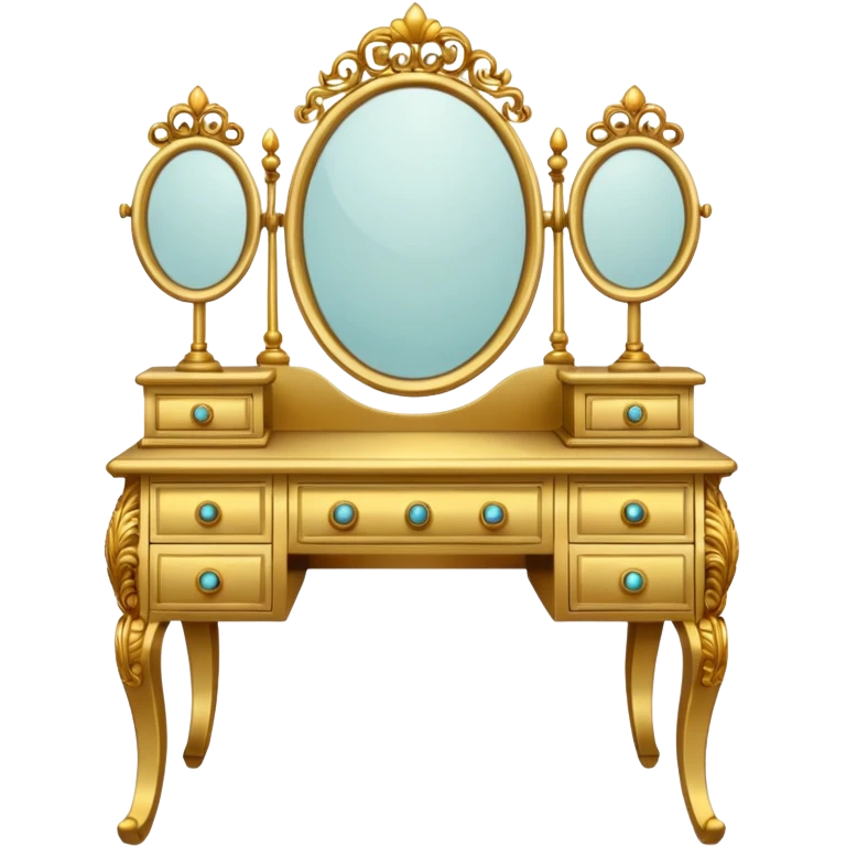 gold DRESSING TABLE emoji