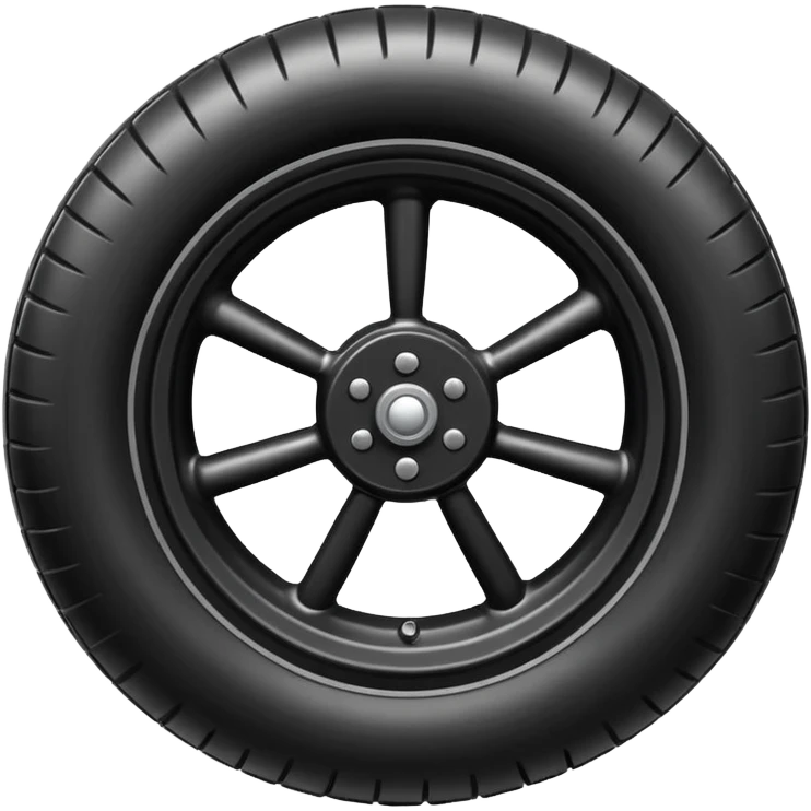 he aircraft's landing gear is one inflated, plump wheel with a strut, black in color, cartoon-style emoji