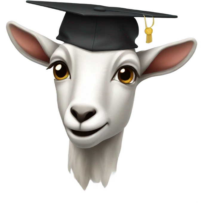 goat with graduation hat emoji