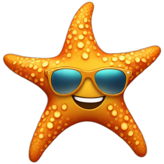 Starfish with sunglasses emoji