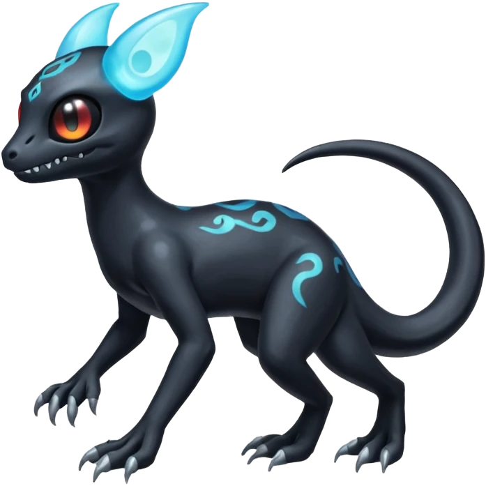 Shiny Duskull-Salandit-Umbreon-Fakémon-hybrid-creature (full body)  emoji