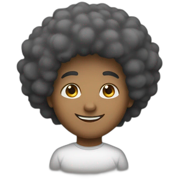 afro smile emoji