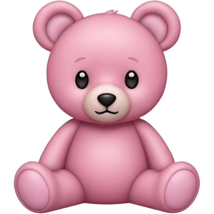 pink teddy bear with perked ears emoji