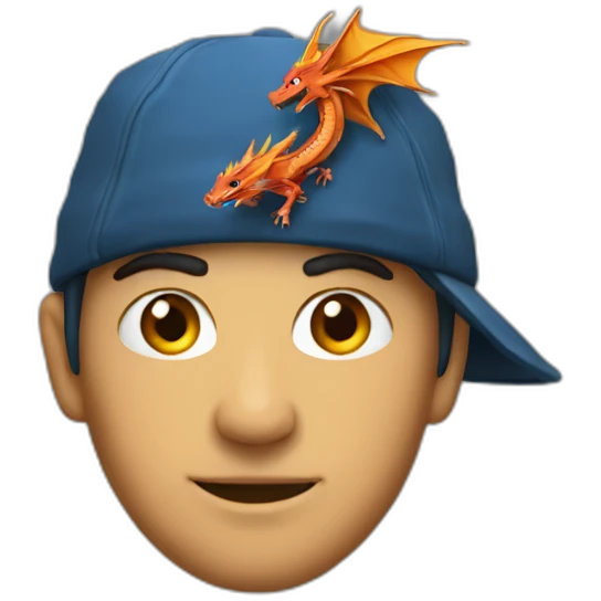 a si anman with dragon hat emoji