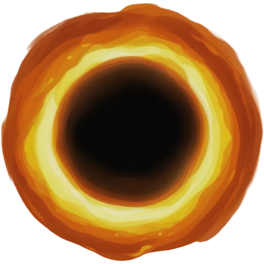 A black hole with a hot disk of plasma o emoji
