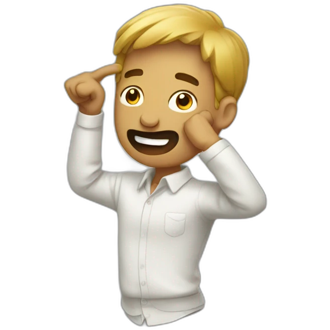 homme dab emoji