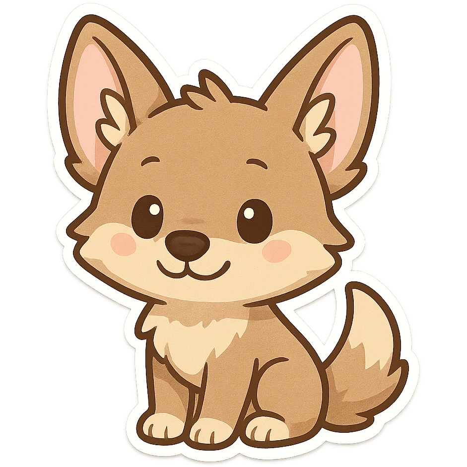 cute coyote emoji