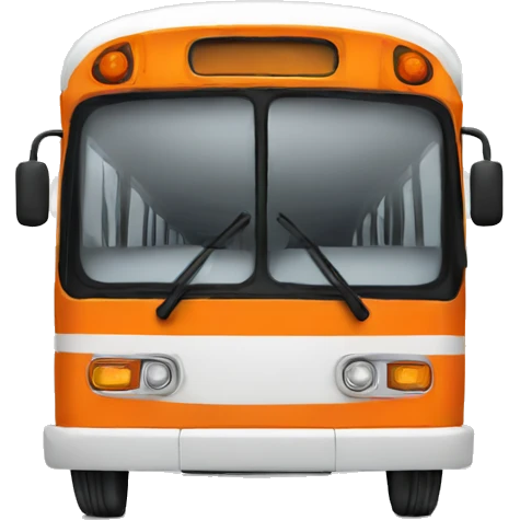 Orange and white bus emoji