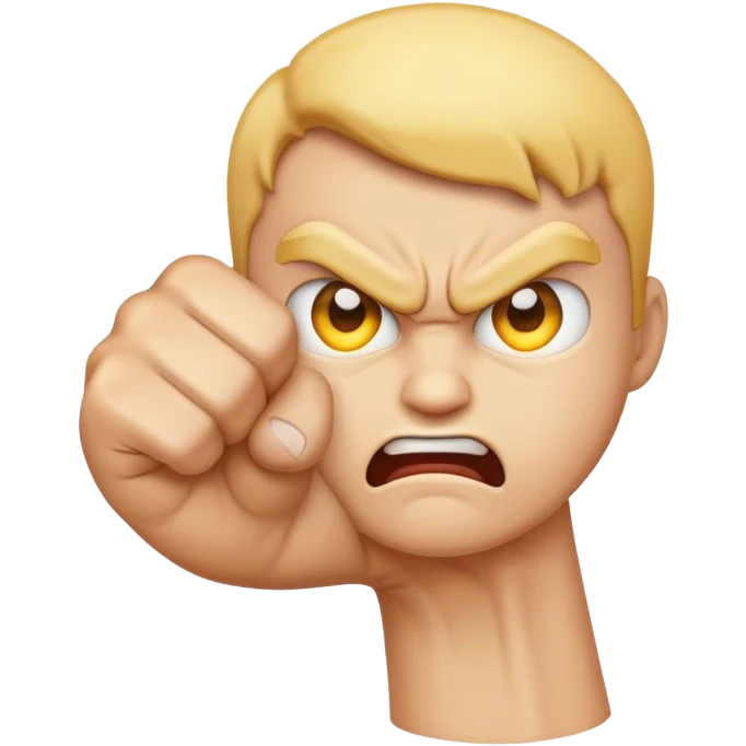 angry emoji which shows his fist emoji