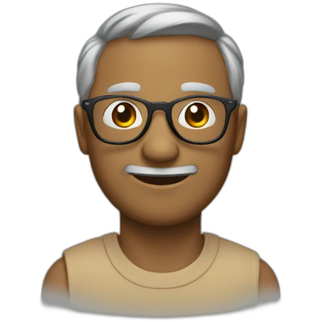 Un homme avec des lunettes moches emoji